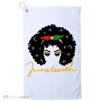 Juneteenth Pride Afro Hair Black History Golf Towel thumb 0