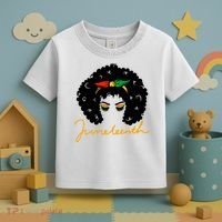 Juneteenth Pride Afro Hair Black History Toddler T-Shirt thumb 3
