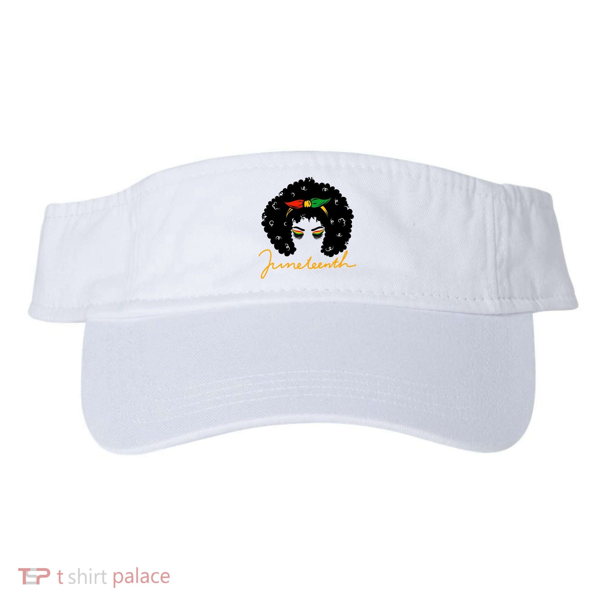 Juneteenth Pride Afro Hair Black History Visor