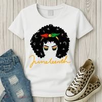 Juneteenth Pride Afro Hair Black History Women's T-Shirt thumb 3