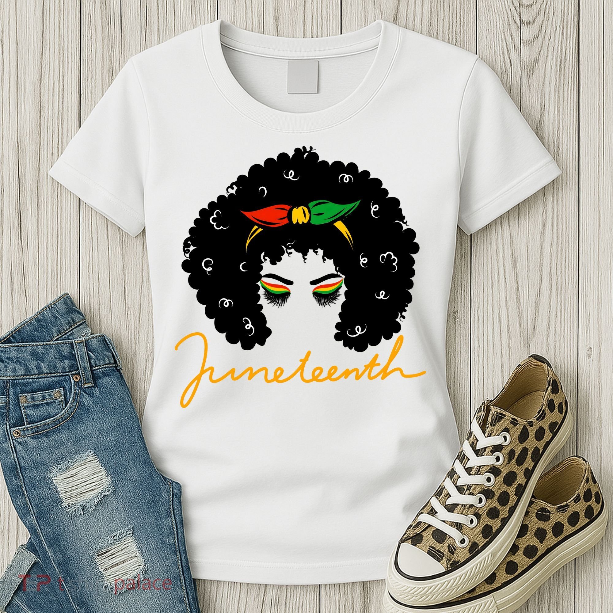 Juneteenth Pride Afro Hair Black History Women's T-Shirt