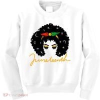 Juneteenth Pride Afro Hair Black History Kids Sweatshirt thumb 0