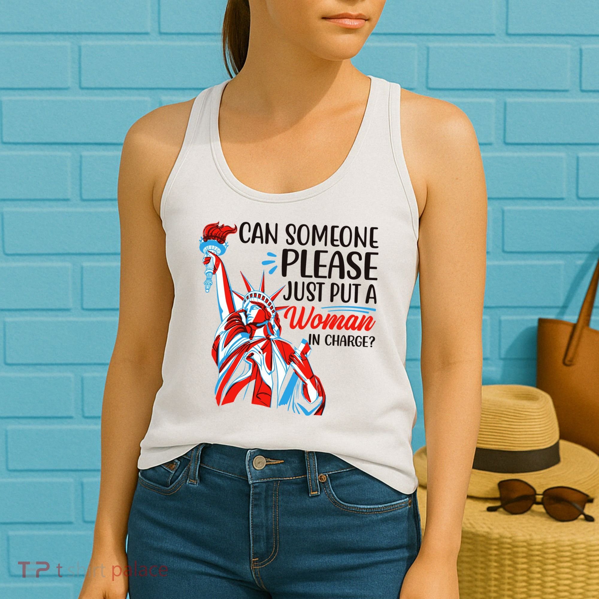 Just Put A Women In Charge Statue Of Liberty Women's Tank Top