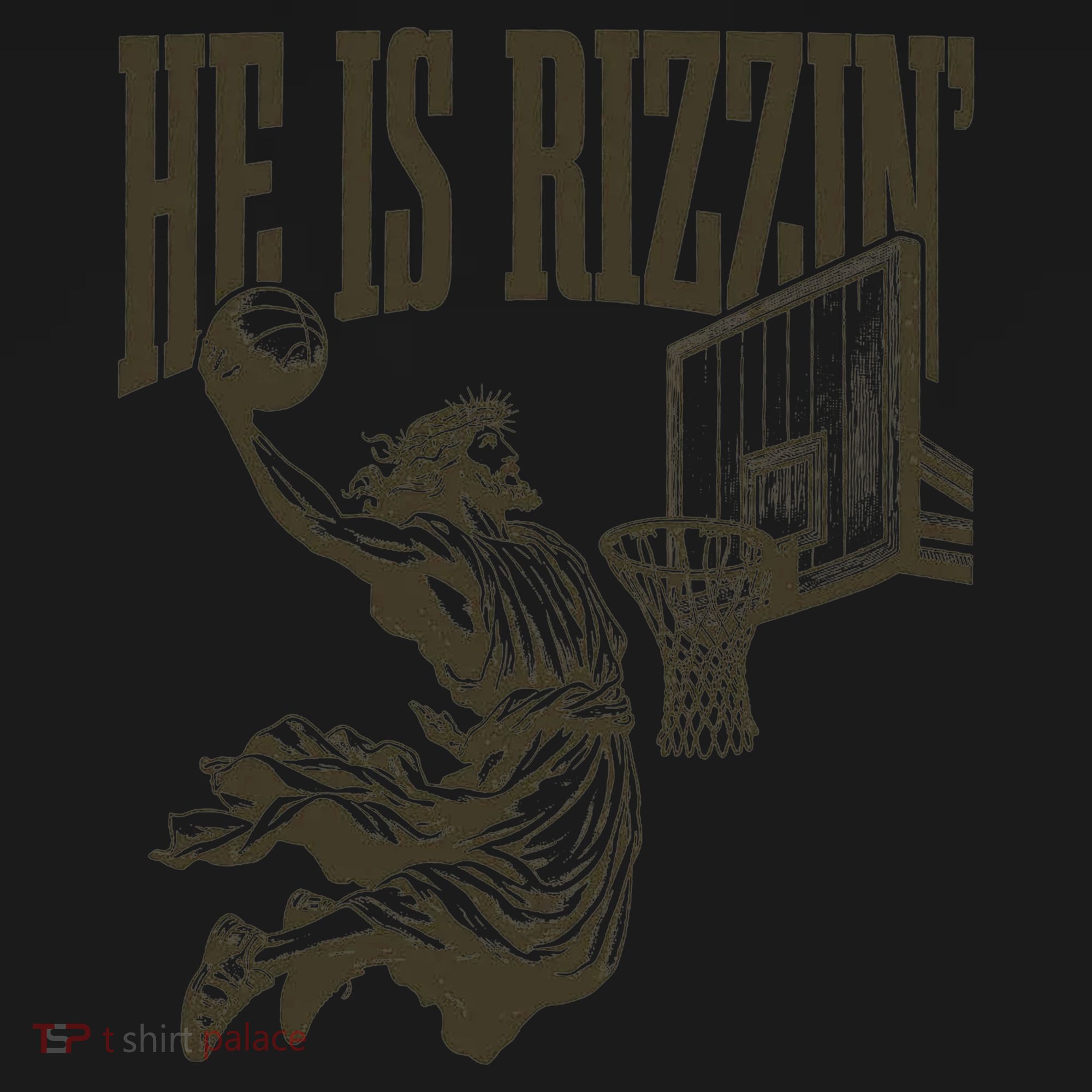 Jesus Playing Basketball He Is Rizzin Coaster