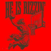 Jesus Playing Basketball He Is Rizzin Santa Hat thumb 1