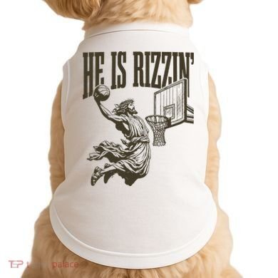 Jesus Playing Basketball He Is Rizzin Doggie Tank