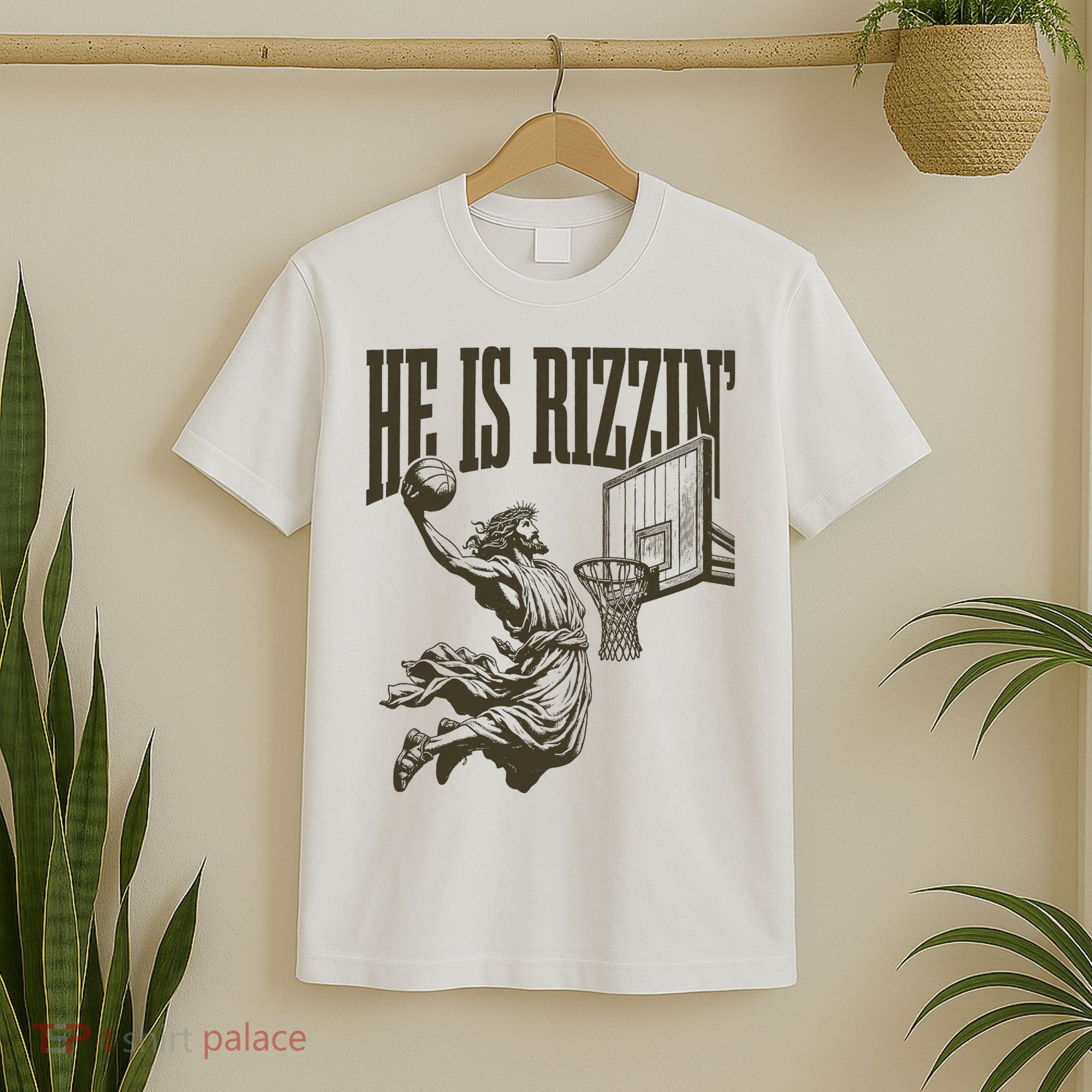 Jesus Playing Basketball He Is Rizzin T-Shirt