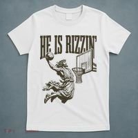 Jesus Playing Basketball He Is Rizzin T-Shirt thumb 5