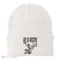 Jesus Playing Basketball He Is Rizzin Beanie thumb 0