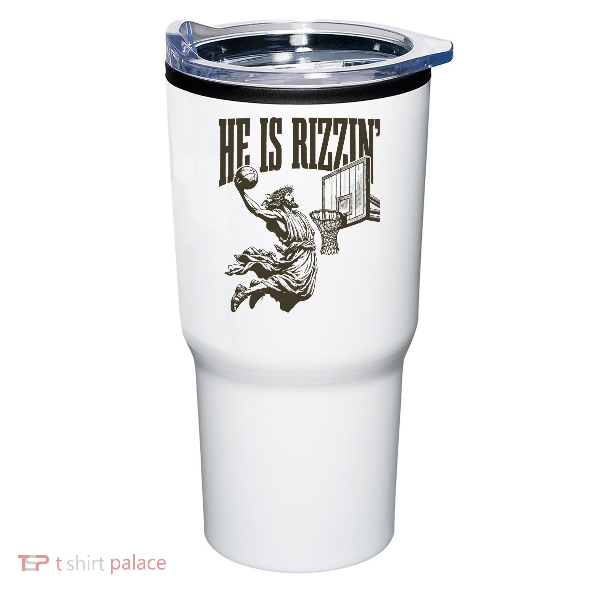 Jesus Playing Basketball He Is Rizzin Tumbler