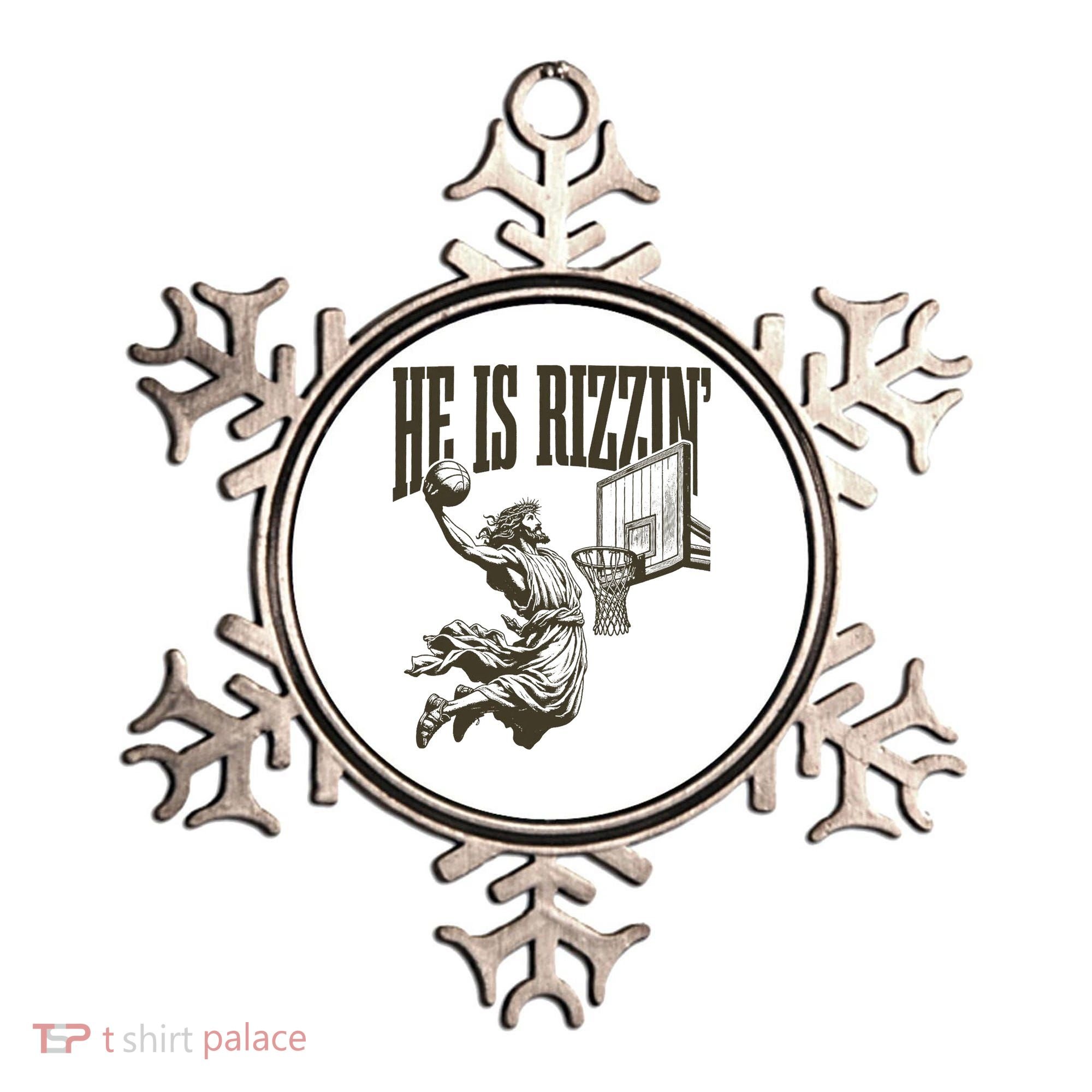 Jesus Playing Basketball He Is Rizzin Ornament