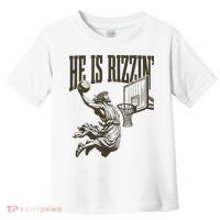 Jesus Playing Basketball He Is Rizzin Toddler T-Shirt thumb 0