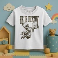 Jesus Playing Basketball He Is Rizzin Toddler T-Shirt thumb 3