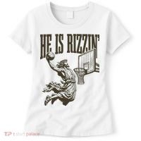 Jesus Playing Basketball He Is Rizzin Women's T-Shirt thumb 0