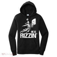 Jesus Playing Basketball He Is Rizzin Trending Funny Jesus Women's Hoodie thumb 0
