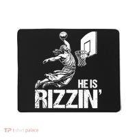 Jesus Playing Basketball He Is Rizzin Trending Funny Jesus Mousepad thumb 0