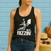 Jesus Playing Basketball He Is Rizzin Trending Funny Jesus Women's Tank Top thumb 2