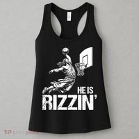 Jesus Playing Basketball He Is Rizzin Trending Funny Jesus Women's Tank Top thumb 3