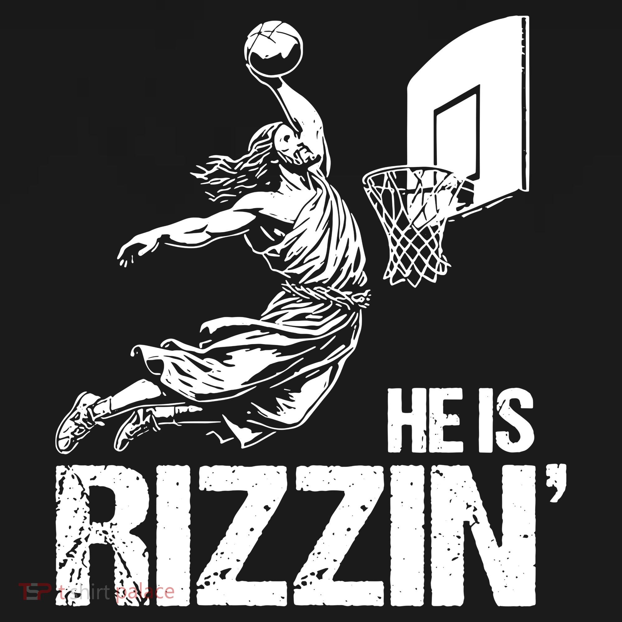 Jesus Playing Basketball He Is Rizzin Trending Funny Jesus Women's Tank Top