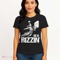 Jesus Playing Basketball He Is Rizzin Trending Funny Jesus Women's T-Shirt thumb 4