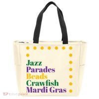 Jazz Parades Beads Crawfish Mardi Gras Tote Bag thumb 0