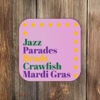 Jazz Parades Beads Crawfish Mardi Gras Coaster thumb 0