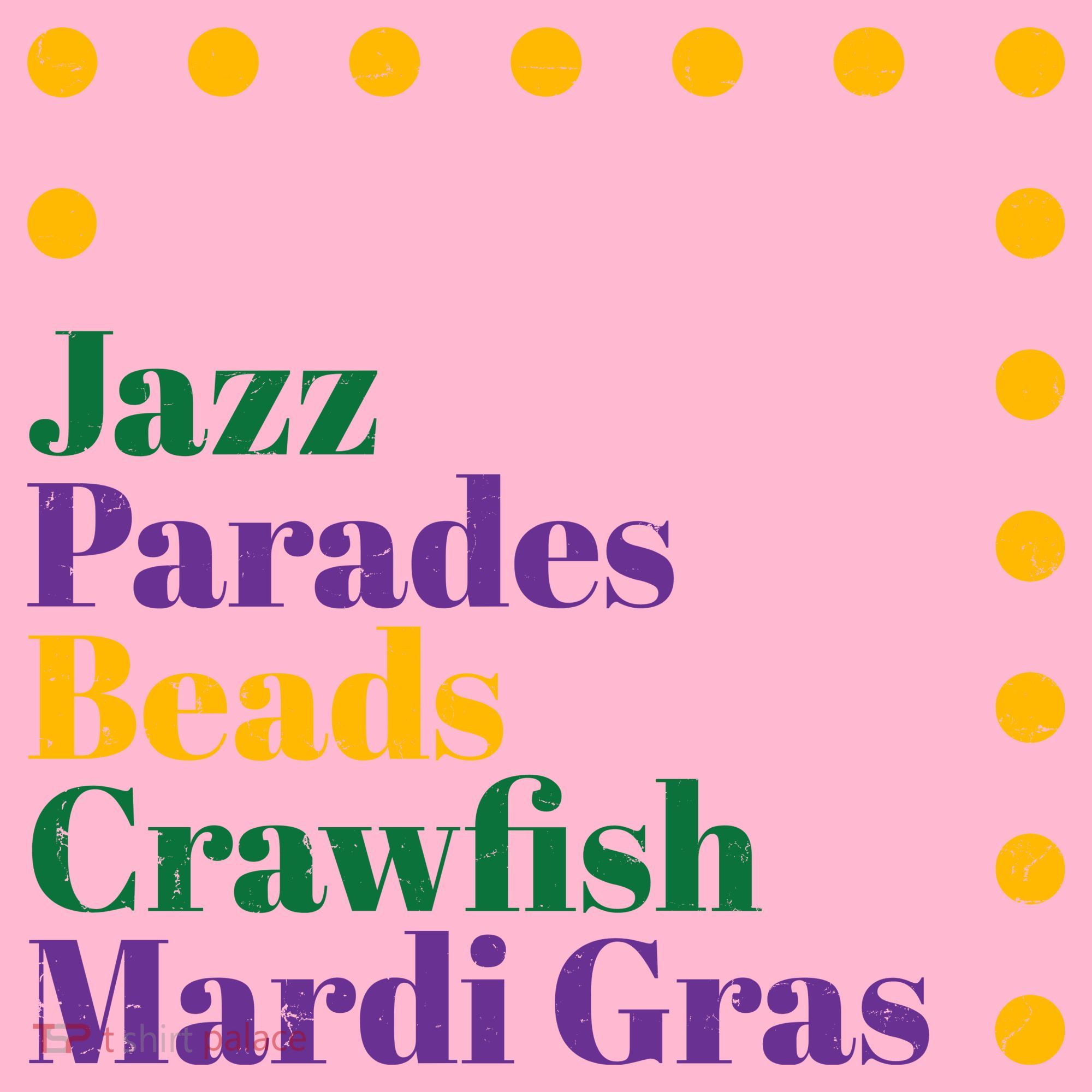 Jazz Parades Beads Crawfish Mardi Gras Coaster