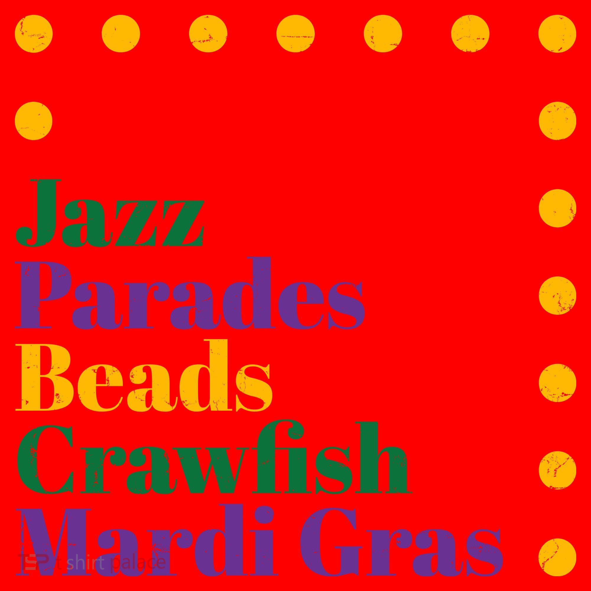 Jazz Parades Beads Crawfish Mardi Gras Santa Hat