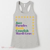 Jazz Parades Beads Crawfish Mardi Gras Women's Tank Top thumb 0