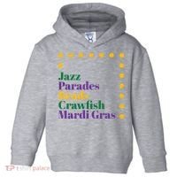 Jazz Parades Beads Crawfish Mardi Gras Toddler Hoodie thumb 0