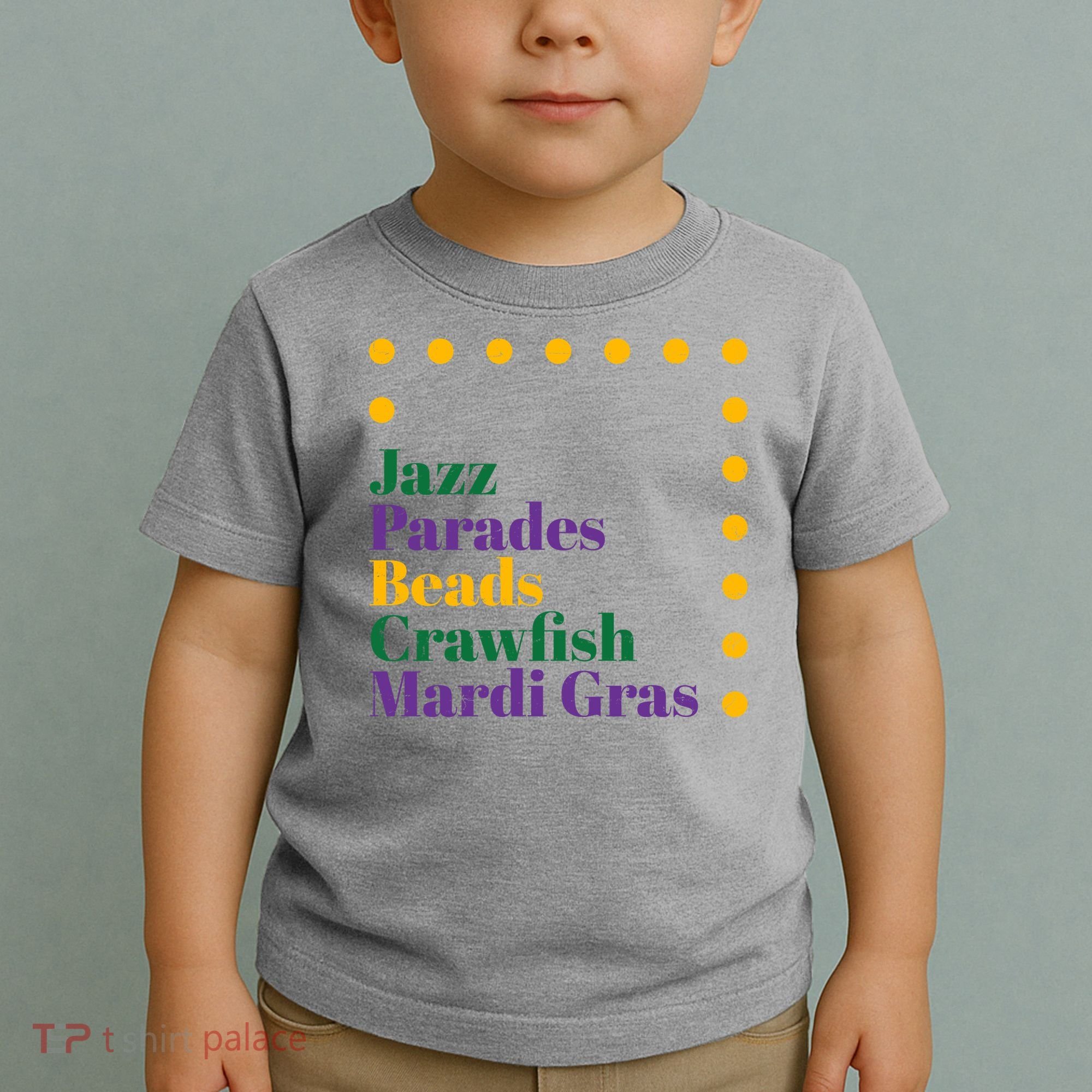 Jazz Parades Beads Crawfish Mardi Gras Toddler T-Shirt