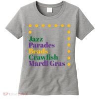 Jazz Parades Beads Crawfish Mardi Gras Women's T-Shirt thumb 0