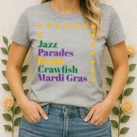 Jazz Parades Beads Crawfish Mardi Gras Women's T-Shirt thumb 2
