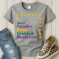 Jazz Parades Beads Crawfish Mardi Gras Women's T-Shirt thumb 3