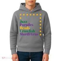 Jazz Parades Beads Crawfish Mardi Gras Kids Hoodie thumb 4