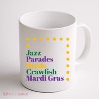 Jazz Parades Beads Crawfish Mardi Gras Coffee Mug thumb 1