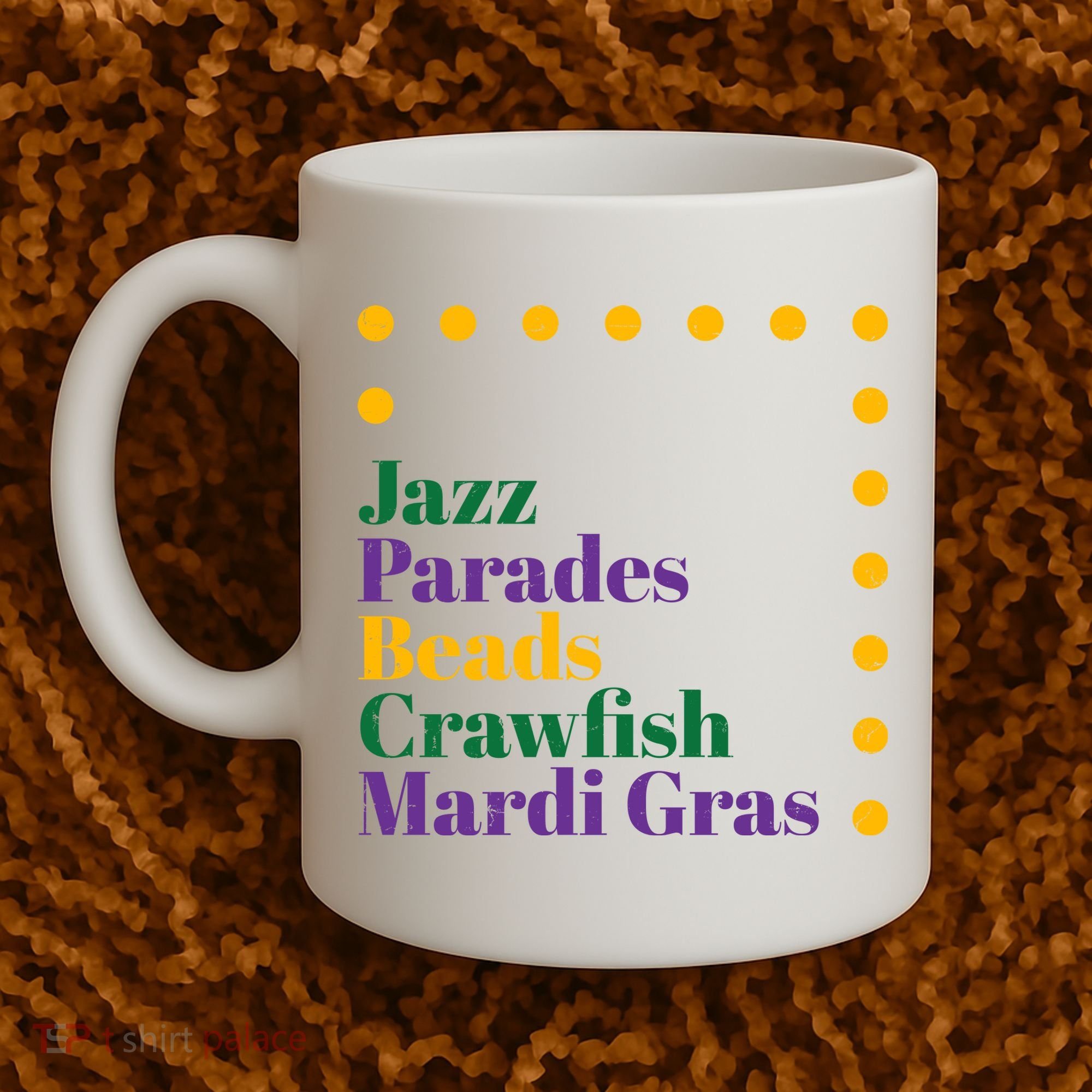 Jazz Parades Beads Crawfish Mardi Gras Coffee Mug