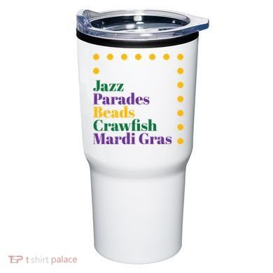 Jazz Parades Beads Crawfish Mardi Gras Tumbler
