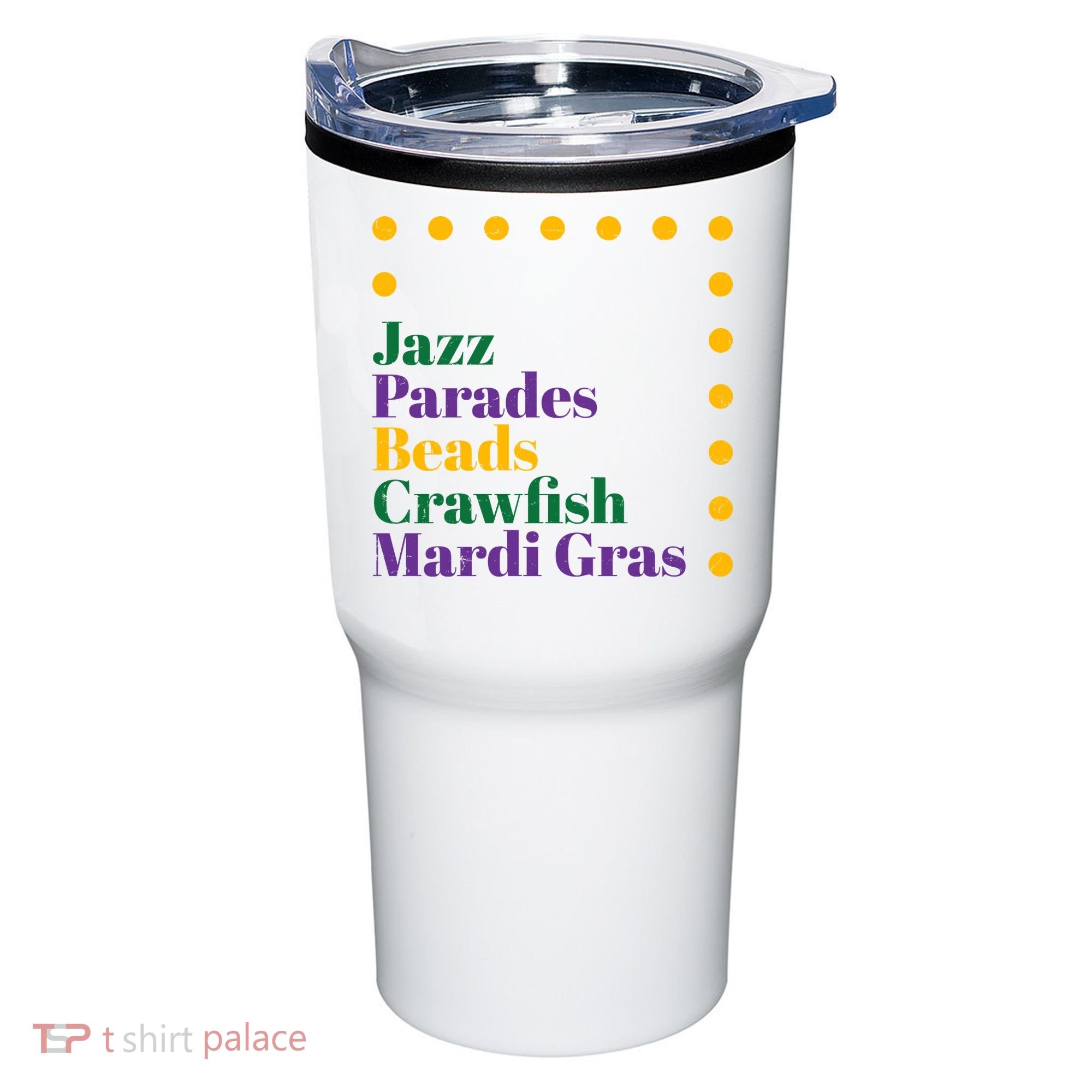 Jazz Parades Beads Crawfish Mardi Gras Tumbler