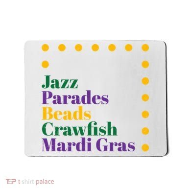Jazz Parades Beads Crawfish Mardi Gras Mousepad