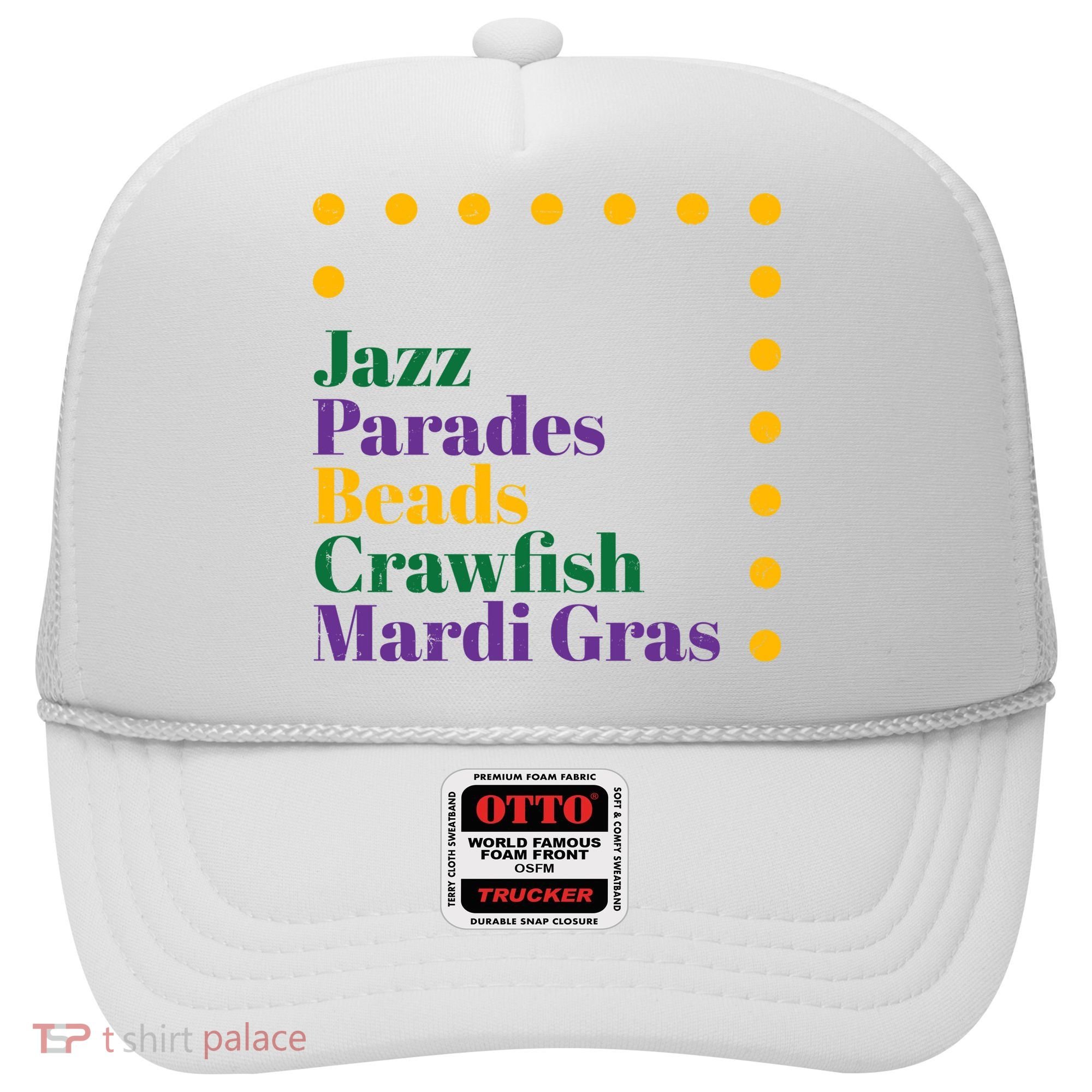 Jazz Parades Beads Crawfish Mardi Gras Hat