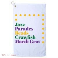 Jazz Parades Beads Crawfish Mardi Gras Golf Towel thumb 0