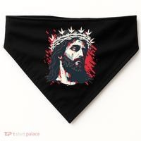 Jesus Painting Christianity USA-Made Doggie Bandana thumb 0