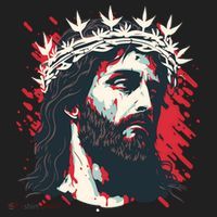 Jesus Painting Christianity Beanie thumb 2