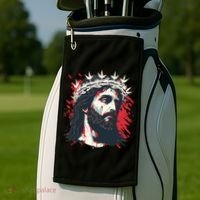 Jesus Painting Christianity Golf Towel thumb 2