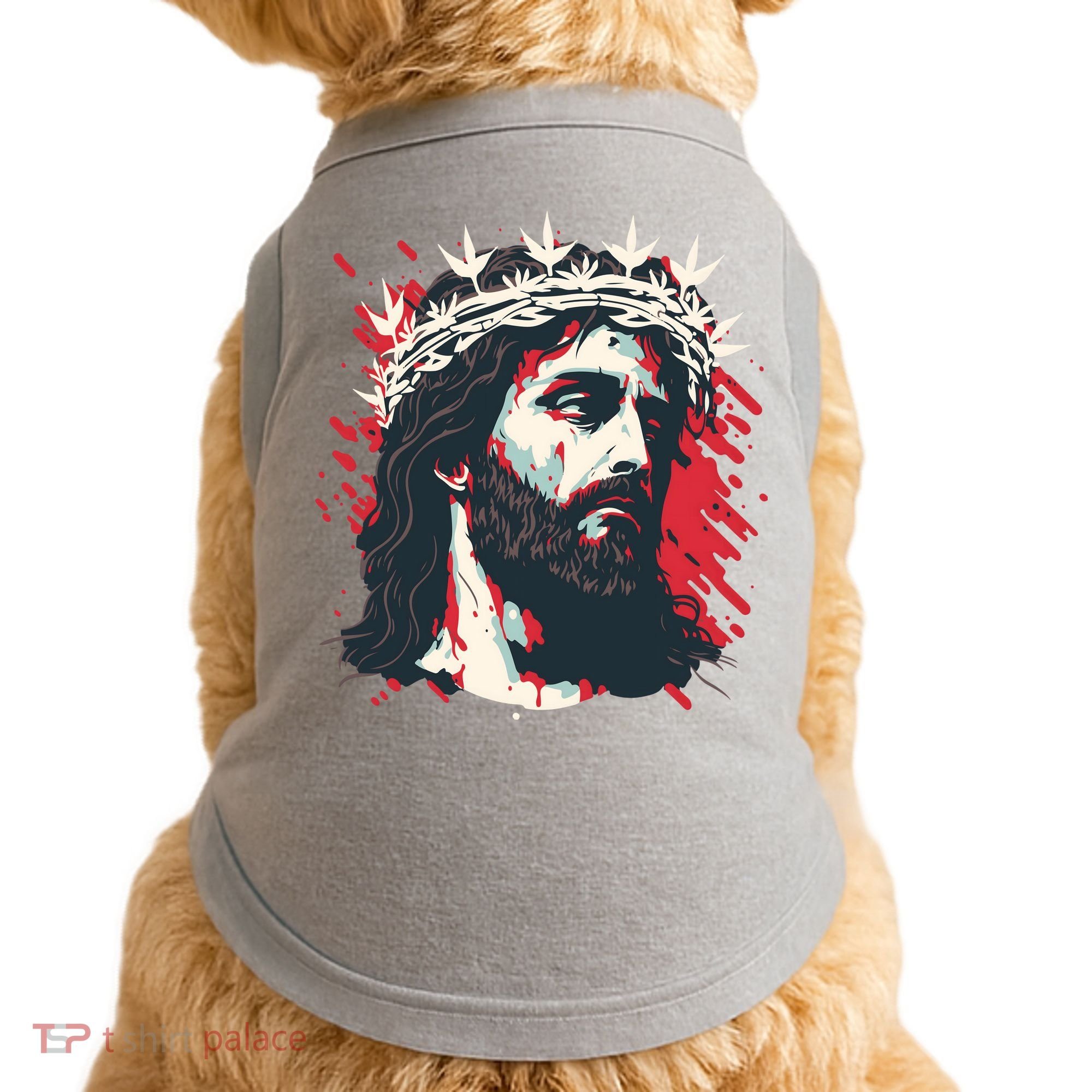Jesus Painting Christianity Doggie Tank