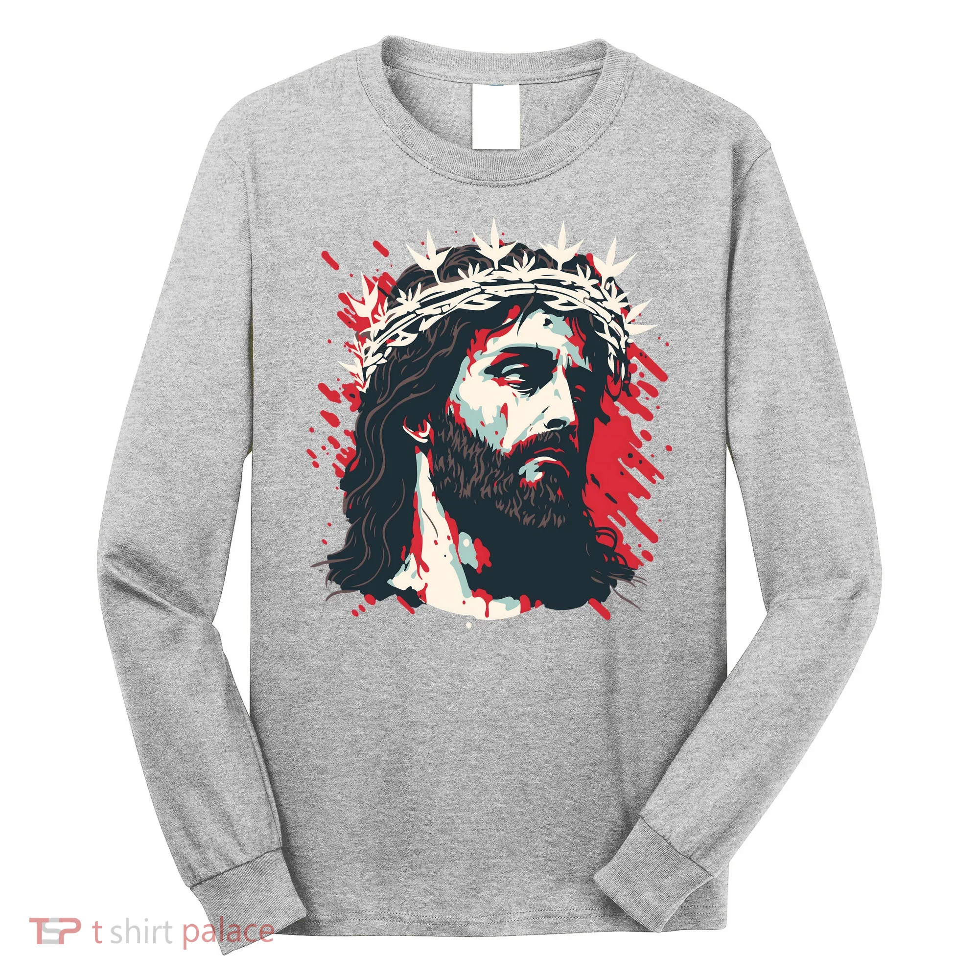 Jesus Painting Christianity Long Sleeve Shirt