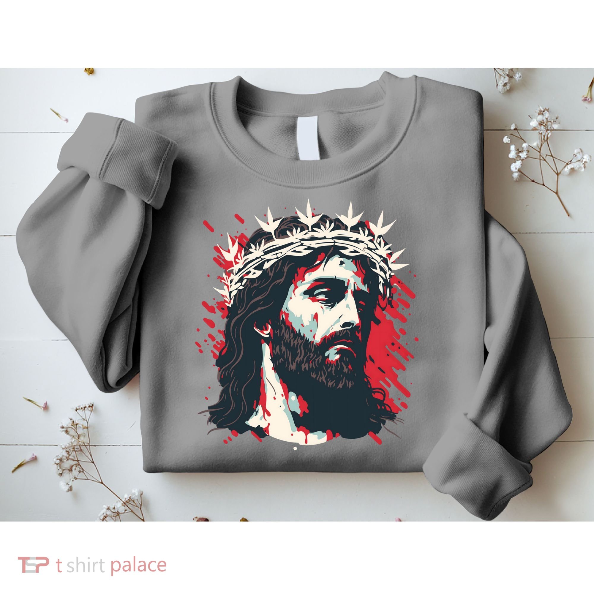 Jesus Painting Christianity Sweatshirt