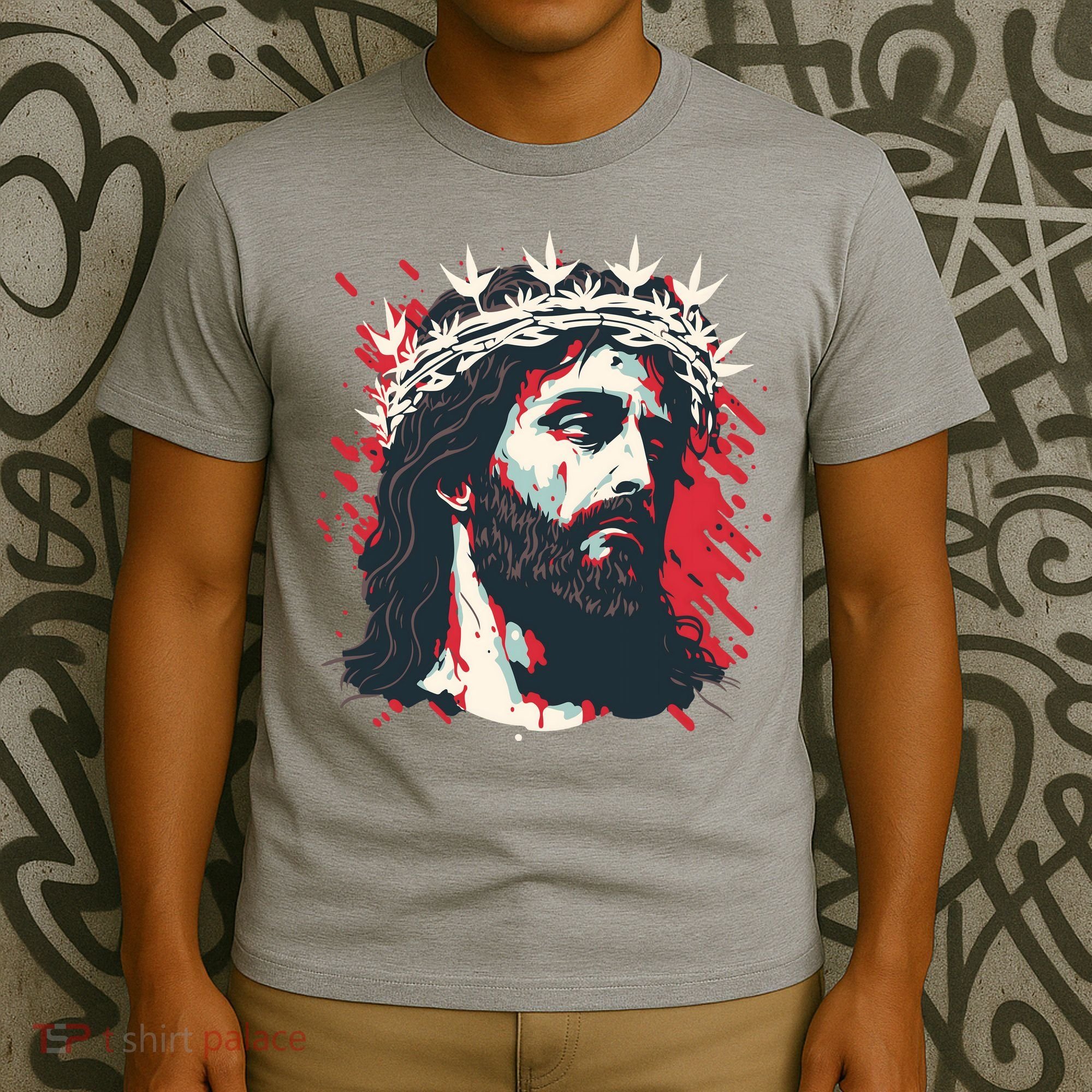 Jesus Painting Christianity T-Shirt
