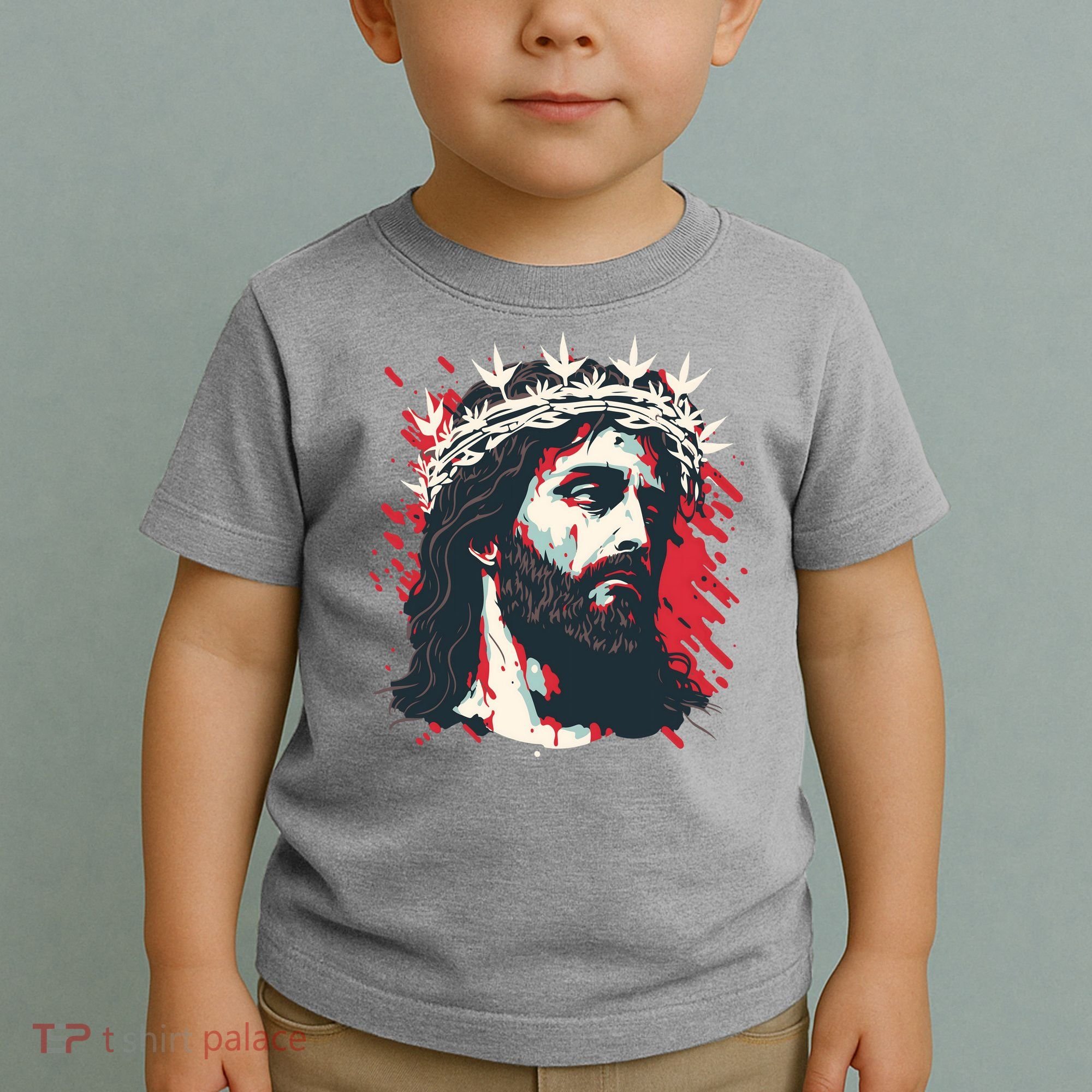 Jesus Painting Christianity Toddler T-Shirt